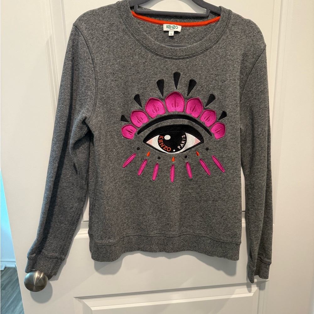 Kenzo Gray Sweatshirt with Eye Design size L